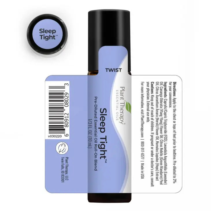 睡個好覺複方精油滾珠瓶 Sleep Tight Blend Essential Oil Blend Pre-Diluted Roll-On 10ml:圖片 2