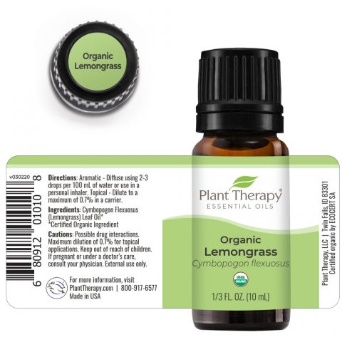 有機檸檬草精油Lemongrass Organic Essential Oil 10mL/30mL:圖片 2